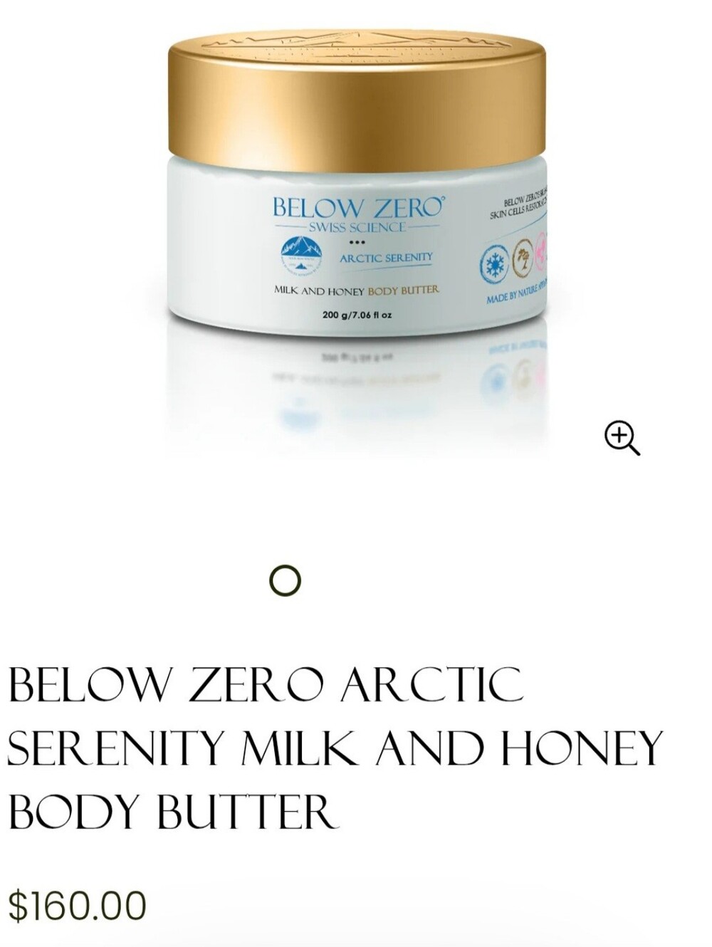 Below Zero:Milk & Honey Body Butter